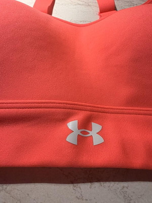Under Armour Mid Sports Bra Coral Neon Size S like new
