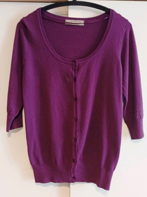 Zara cardigan purple with 3/4 sleeves like new