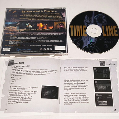 Timeline Michael Crichton PC game like new, adventure