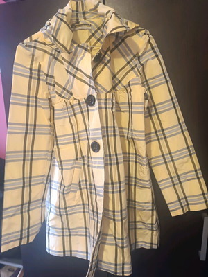 Rinascimento checked waterproof trench jacket Medium like new, yellow