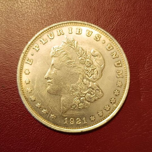 Morgan dollar 1921 commemorative token used, USA