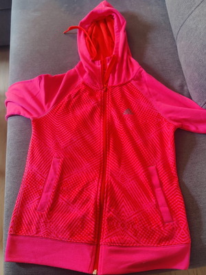 Adidas sports jacket with hood like new, size XS