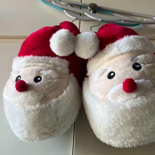 Christmas slippers new, size 39-40 unisex, white and red