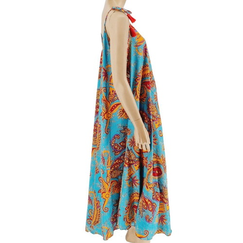 Long viscose dress one size new, multicolor Double Six