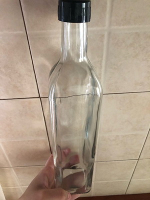 Glass oil bottle new