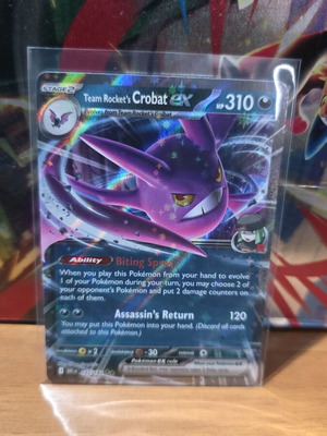 Pokémon TCG Team Rocket's Crobat ex 122/182 Sv10 Destined Rivals Holo like new