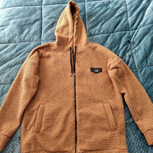 Men's oversized P/COC teddy jacket like new, brown, size S