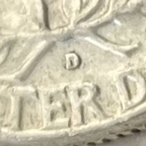 1964 Rare Quarter Dollar με σφραγίδα D σαν καινούργιο, ασήμι