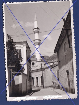 Mosque in Komotini old black and white photo used 6x9 cm