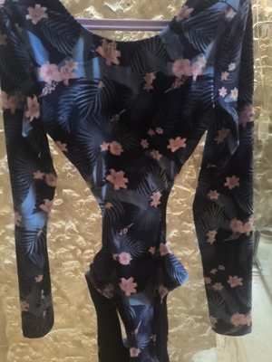 Sugar Free one-piece swimsuit with sleeve, new, size XS