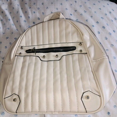 Backpack beige/white new Famous Shoes