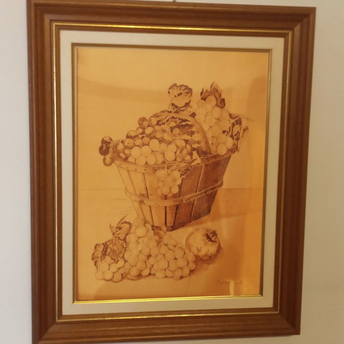 Still life pyrography painting new