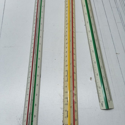 Rulers 3 used plastic retro