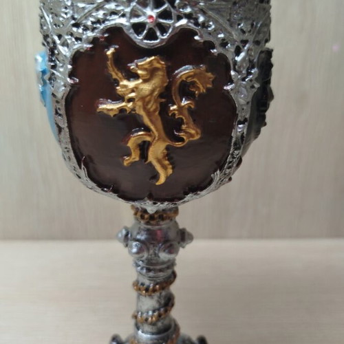 Medieval goblet new with British coats of arms and stainless steel