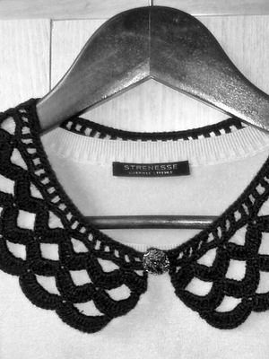 Knitted collar new black