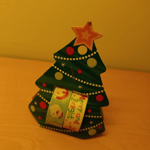 Christmas washi tape new, 2 pieces in festive tree holder