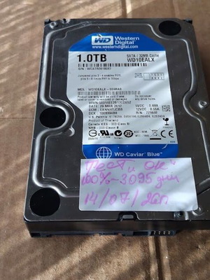 Western Digital Caviar Blue WDC WD10EALX 1TB SATA hard drive used