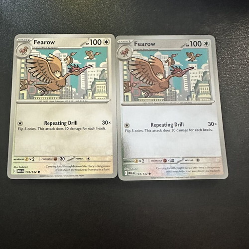 Fearow 103/132 Mega Evolution Pokemon card, normal and reverse