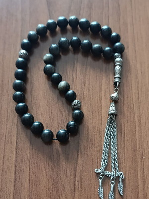 Arabian Worry Beads with 33 Tiger Eye Beads, New