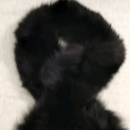 Fur collars used, black and burgundy