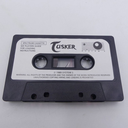Tusker ZX Spectrum cassette used, System 3, 1989