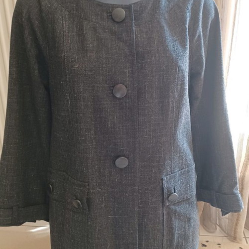 Gerald Darel women's jacket used, dark gray, size 38 - S-M