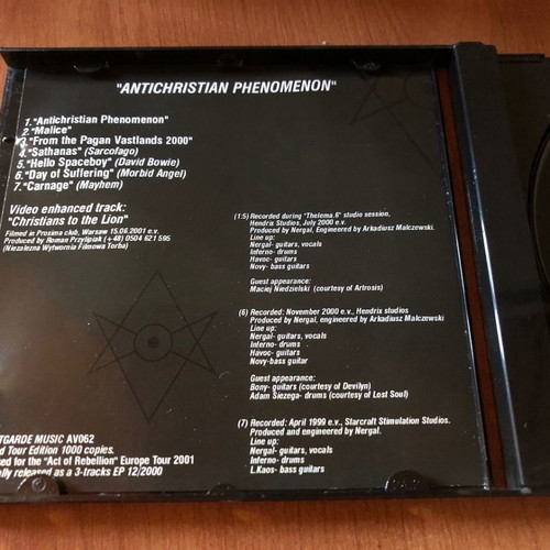 Behemoth Antichristian Phenomenon CD used, limited edition 1/1000