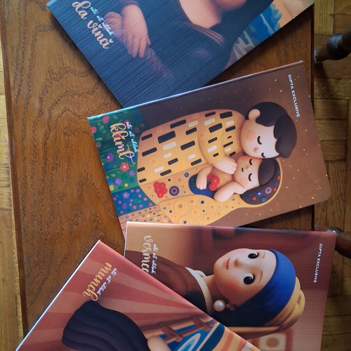 Lined notebooks with art-inspired covers, 40 sheets