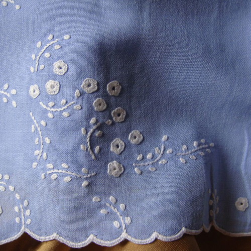 Vintage Linen Embroidery Set Table Runner with Two Napkins Thalassaki New