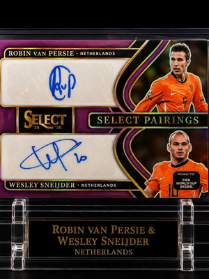 Panini Select World Cup 2026 Van Persie Sneijder Dual Auto Prizm Purple