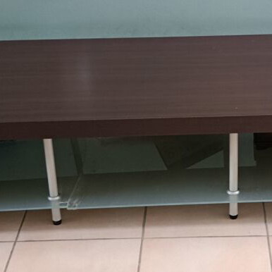 Index TV stand with two drawers, wood effect