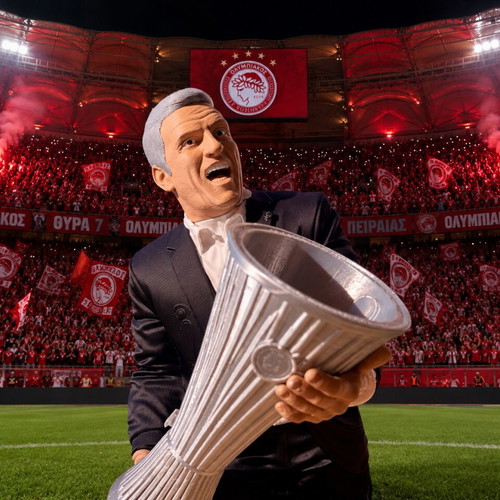 Mendilibar Olympiacos Conference League decorative figure