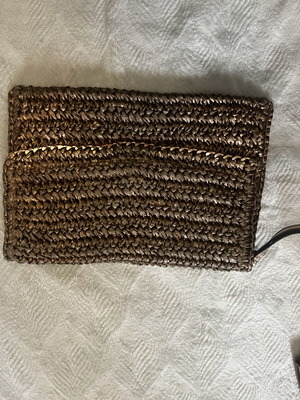 Woman Handmade Handbag used, beige and brown, summer style