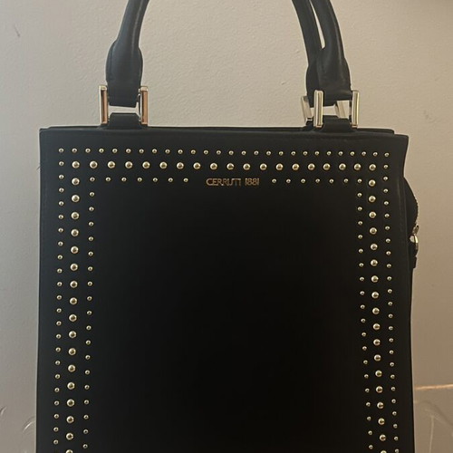 Cerruti 1881 Shoulder Bag New, Black with Metal Details