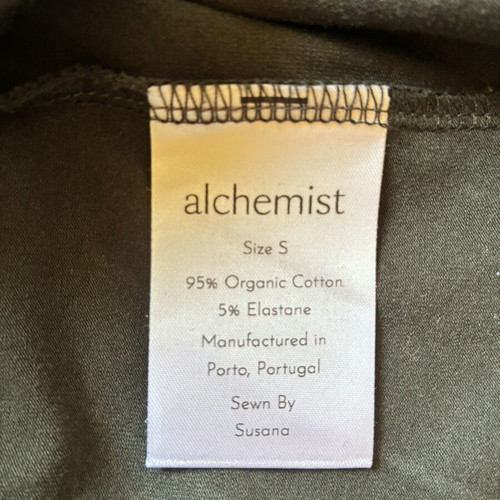 Alchemist Sustainable Organic Cotton Minimalist Keyhole Dark Grey Dress Size S
