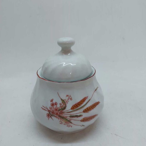 Porcelain sugar bowl used made in Bulgaria 14x11cm