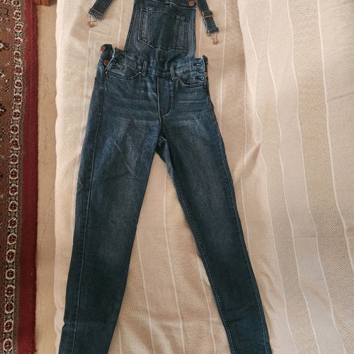 H&M denim overalls used, blue, size XS 34
