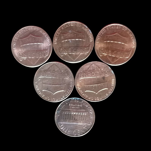 US 1 Cent Coins Lincoln used, set of 6 (2006-2018)