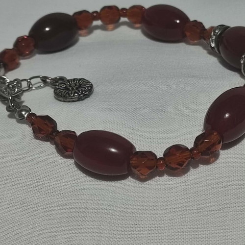 Bracelet with semi-precious stones like new, 1+1 gift