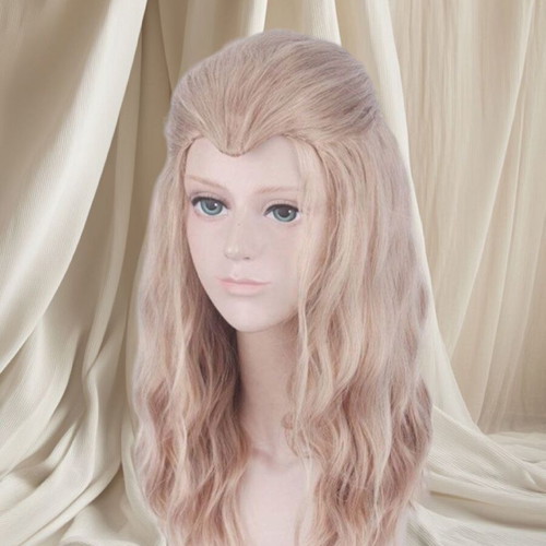 Long blonde wig new, 40 cm, synthetic fiber
