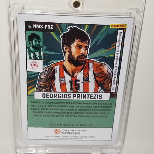 2024-25 Donruss Euroleague NET Marvels card signed by Georgios Printezis new