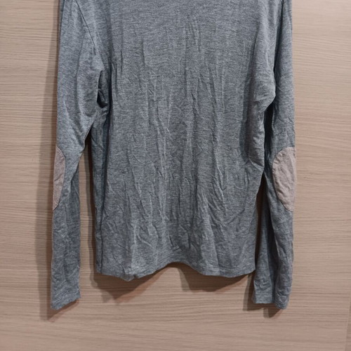 Women's blouse used, thin long-sleeve, gray, size L