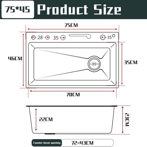 Kitchen sink new with accessories, modern multifunctional