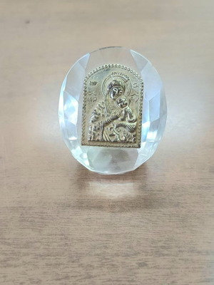 Christian icon of Virgin Mary with Jesus used, very good condition
