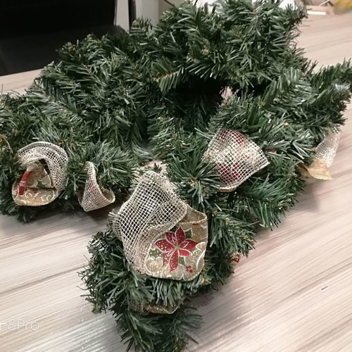 Christmas decorative garland used 100x20cm green