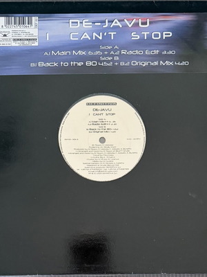 De-Javu I Can't Stop vinyl record used