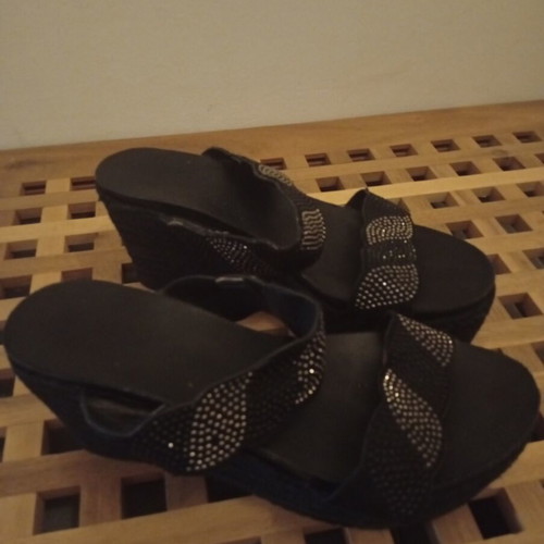 Vintage women's platform sandals flatform size 36 black like new