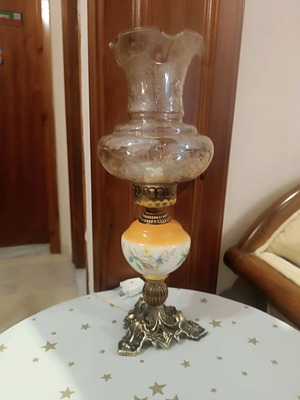 Bronze lamp with porcelain new