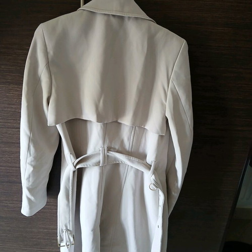 H&M trench coat used gray beige XS