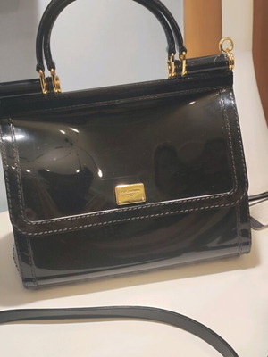Τσάντα Dolce and Gabbana καουτσούκ μεταχειρισμένη, μαύρη